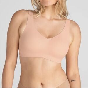 Honeylove SoftForm V-Neck Bra Women's Size 1X 40 C/D | Blush Pink | Wireless NWT